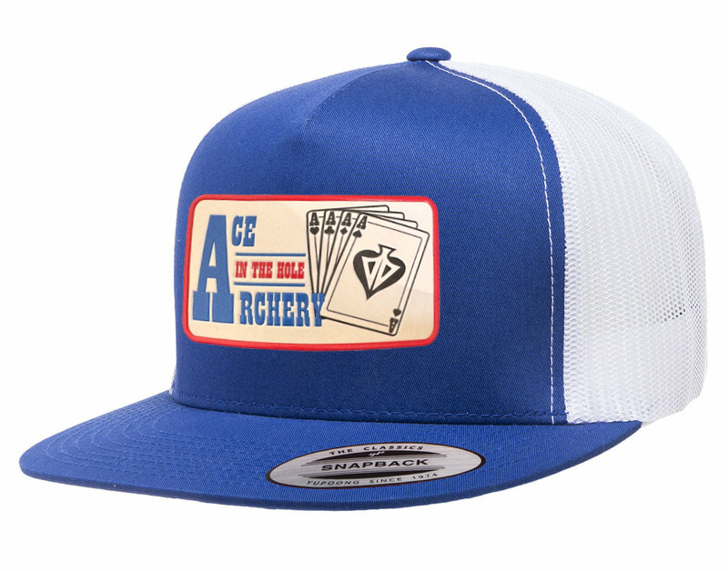 GAMBLER Patch - Yupoong Flat Bill Trucker Cap - Blue/White