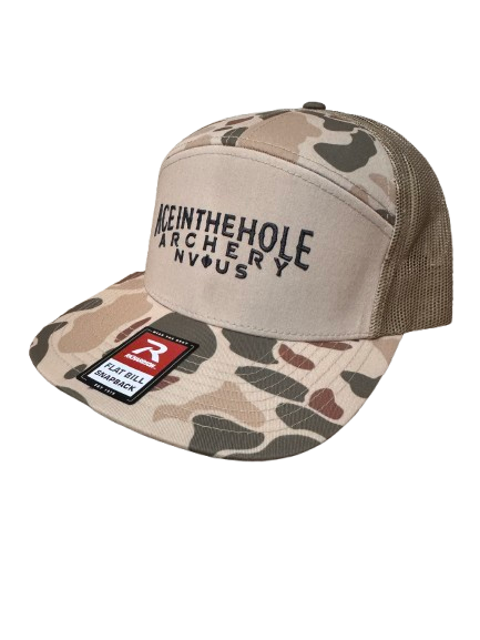 CLASSIC Embroidery Patch - Richardson 168P 7 Panel Trucker - Harvest Duck Camo/Sandstone